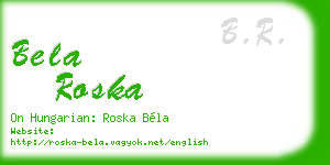 bela roska business card