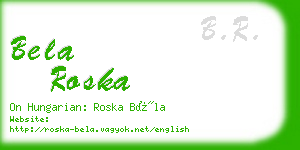 bela roska business card
